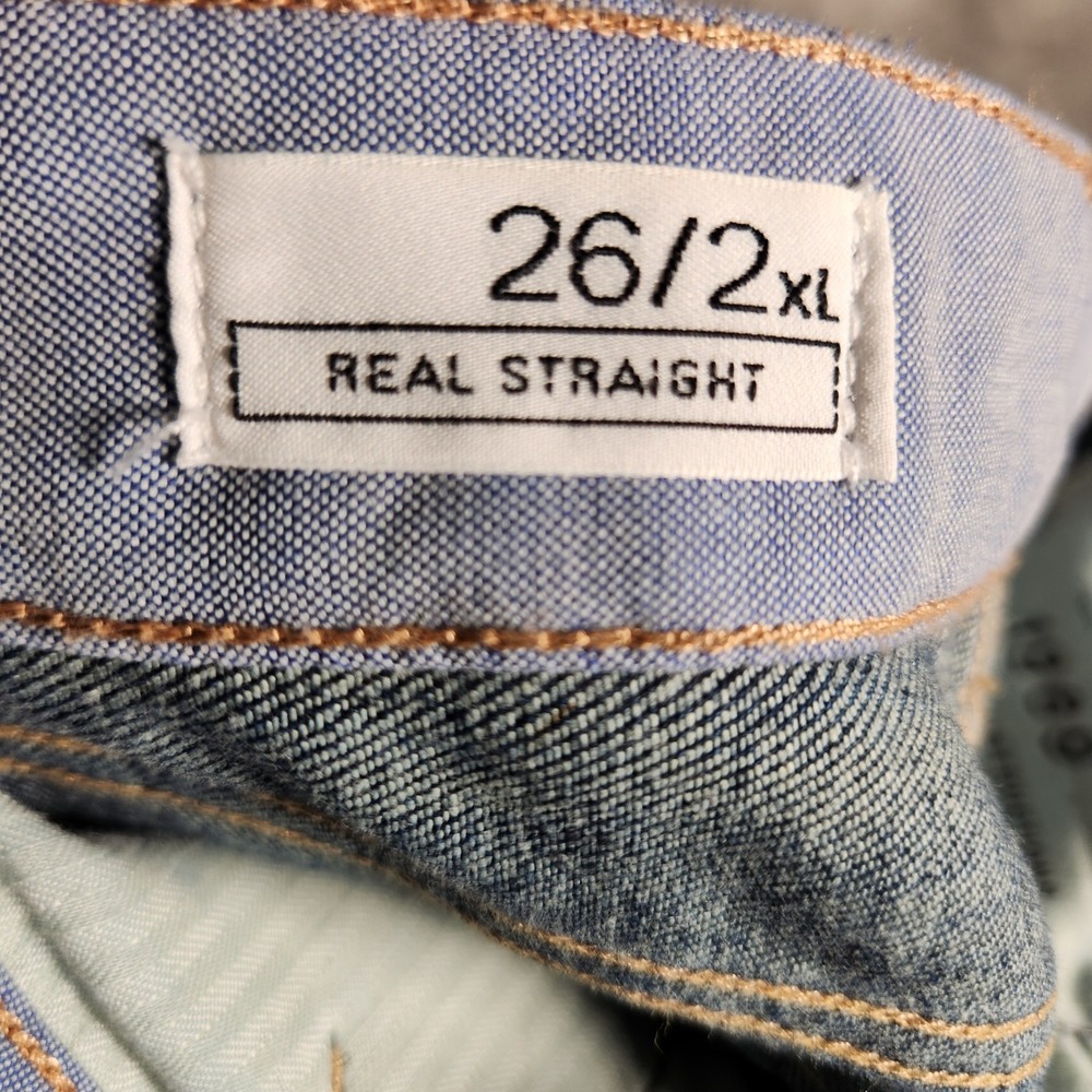 Gap Real Straight Jeans Womens 26/2XL Dark Wash NEW 1969 Extra Long Denim - Picture 7 of 13